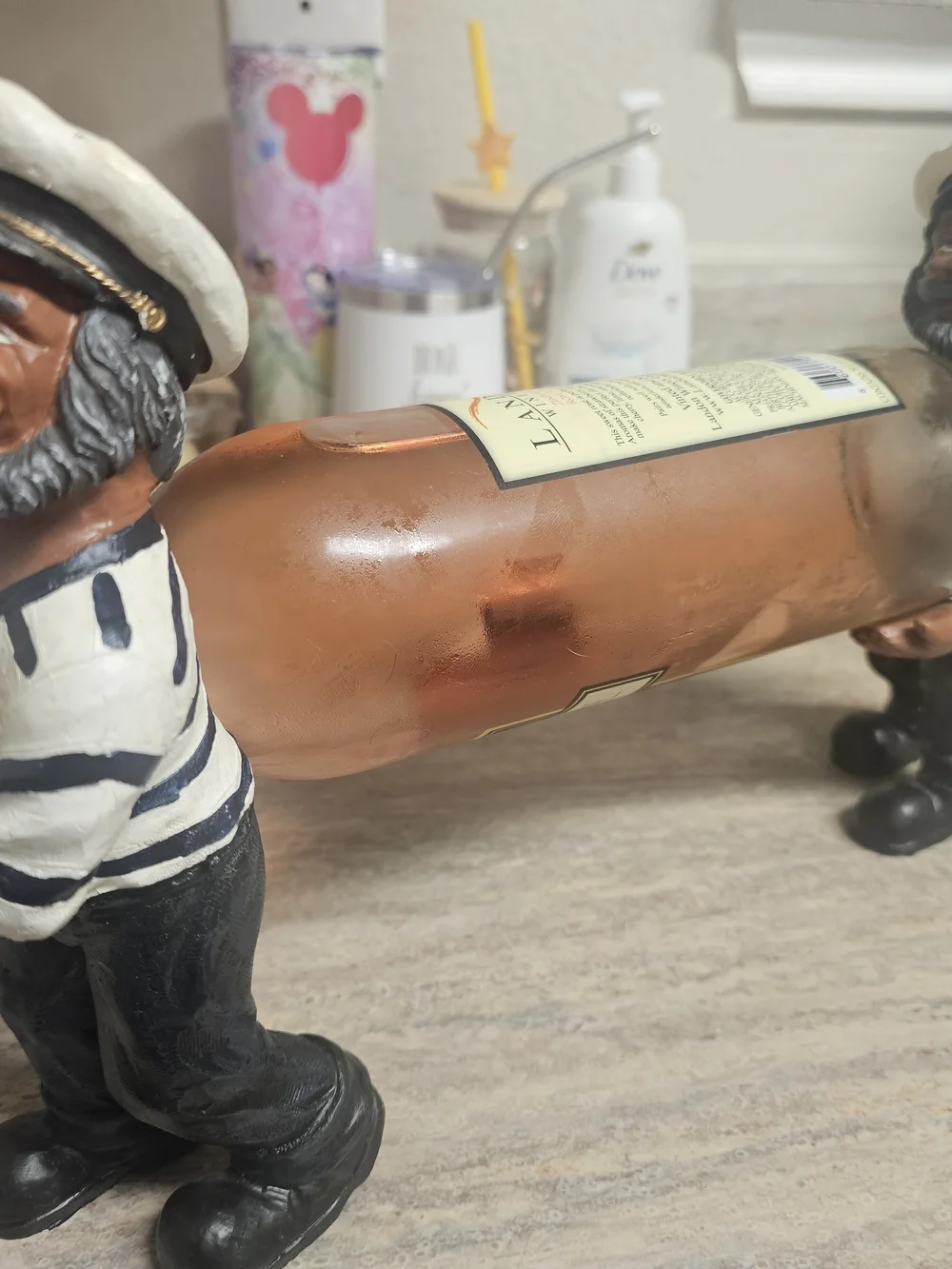 Vintage Nautical Sailor Wine Bottle Holder Set – Coastal Beach House Décor